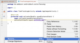 Activity-Layout umbenennen