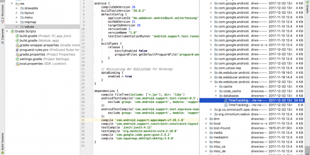 Dateiverwaltung direkt in Android Studio 3.0