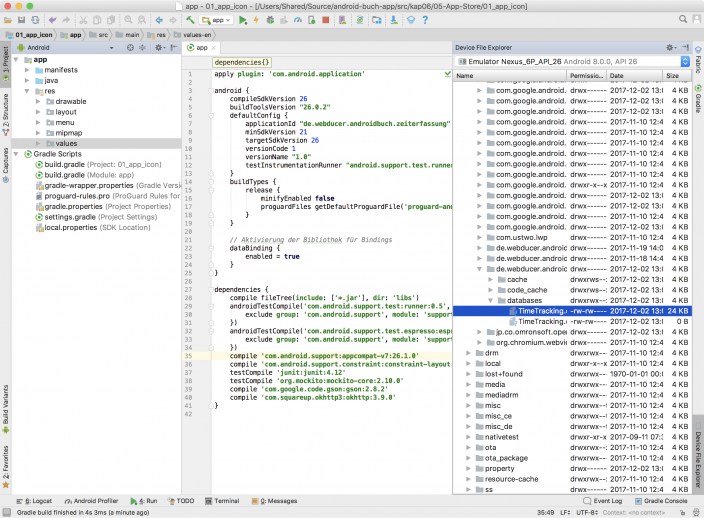Dateiverwaltung direkt in Android Studio 3.0